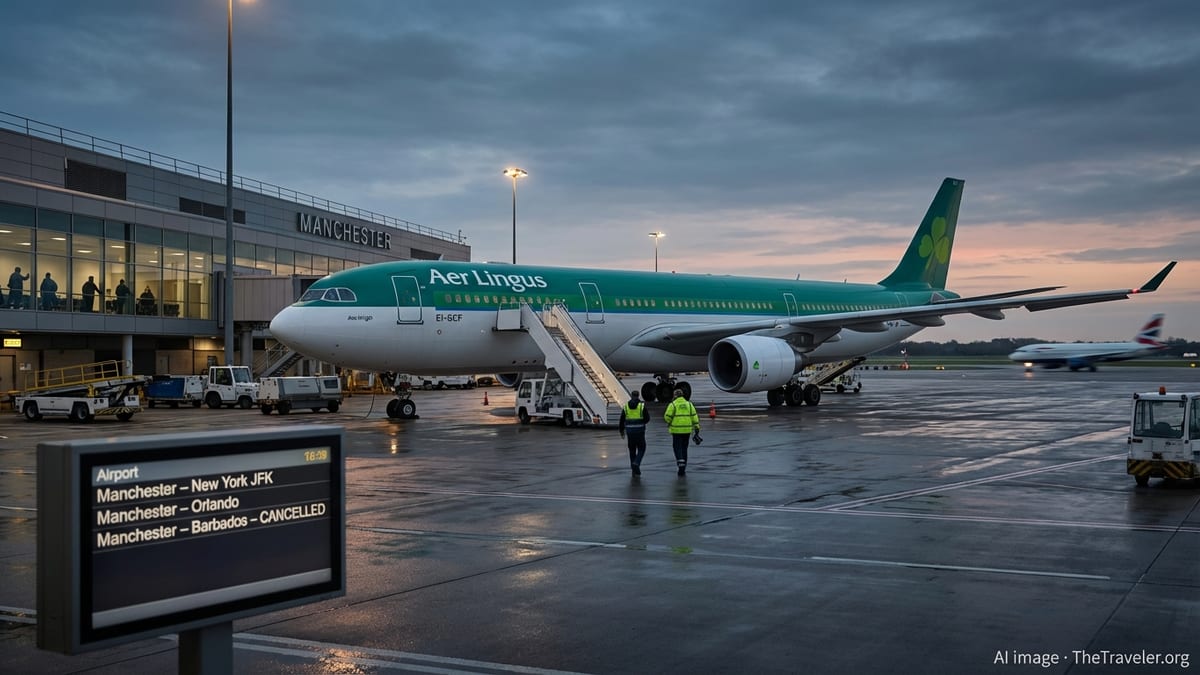 Aer Lingus to Close Manchester Transatlantic Base, Ending Nonstop Flights to US, Barbados