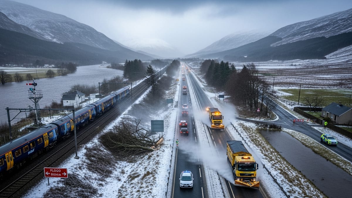 Storm Chandra Hammers Scotland, Bringing Major Travel Disruption by Air, Road and Sea