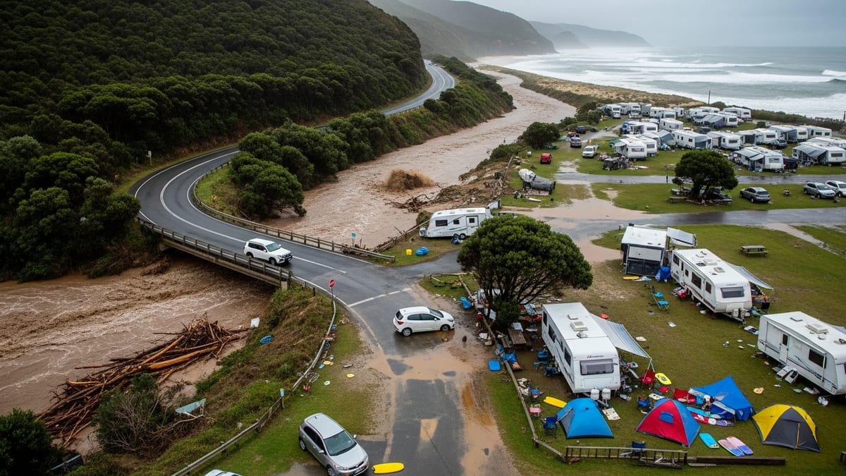 Flash Floods Devastate Great Ocean Road, Closing Iconic Drive at Peak Holiday Season