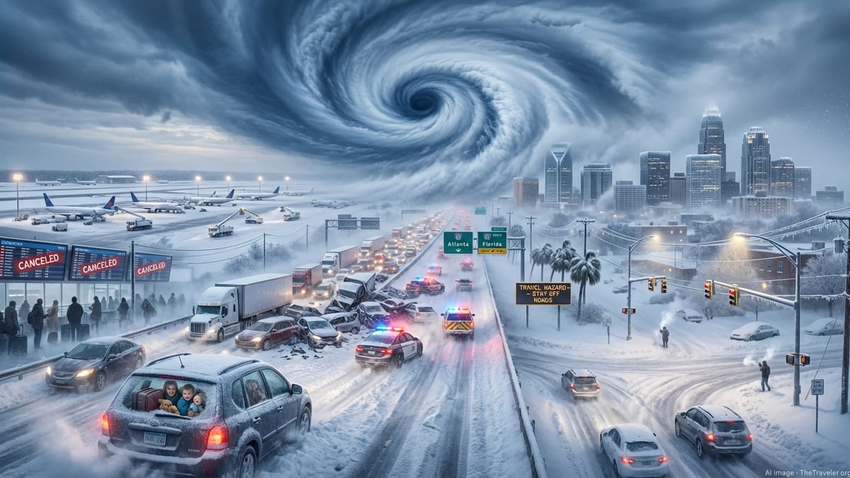 Bomb Cyclone Gianna Paralyzes Flights and Roads from Gulf Coast to New England