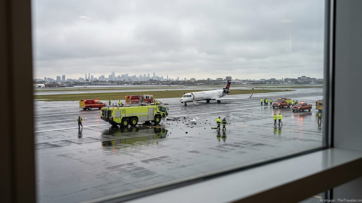 Air Canada Flight 8646 Collides With Fire Truck at LaGuardia