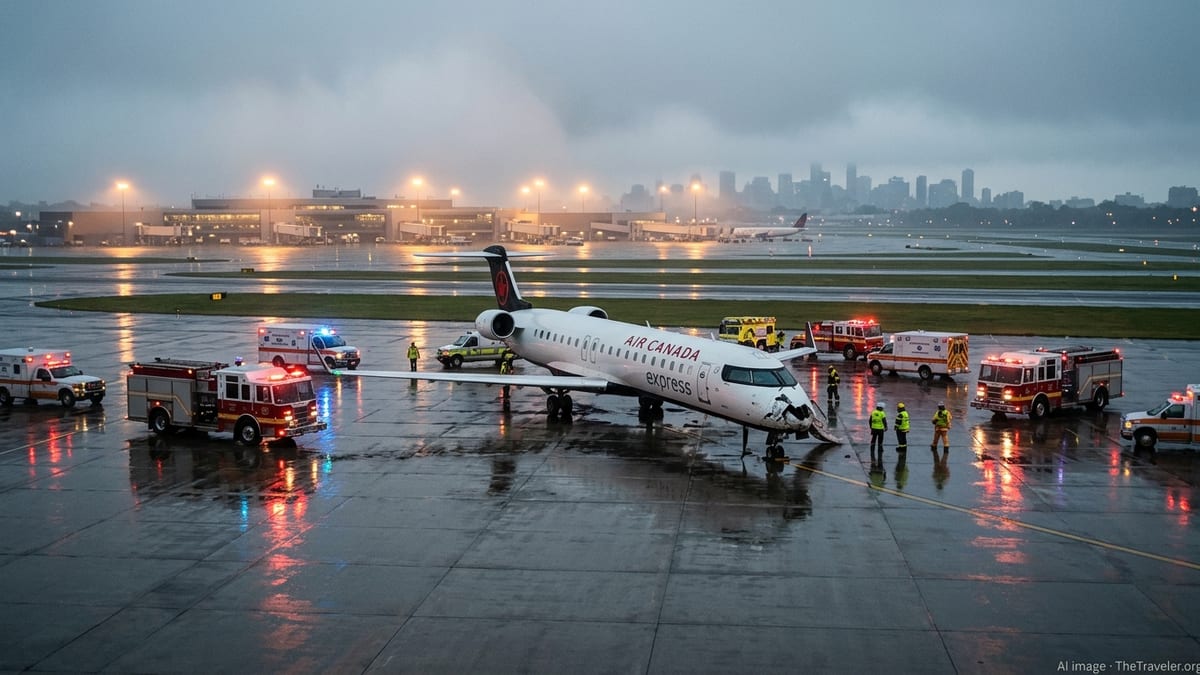 Air Canada Flight AC8646 Crash at LaGuardia Shuts Down Key NY Hub