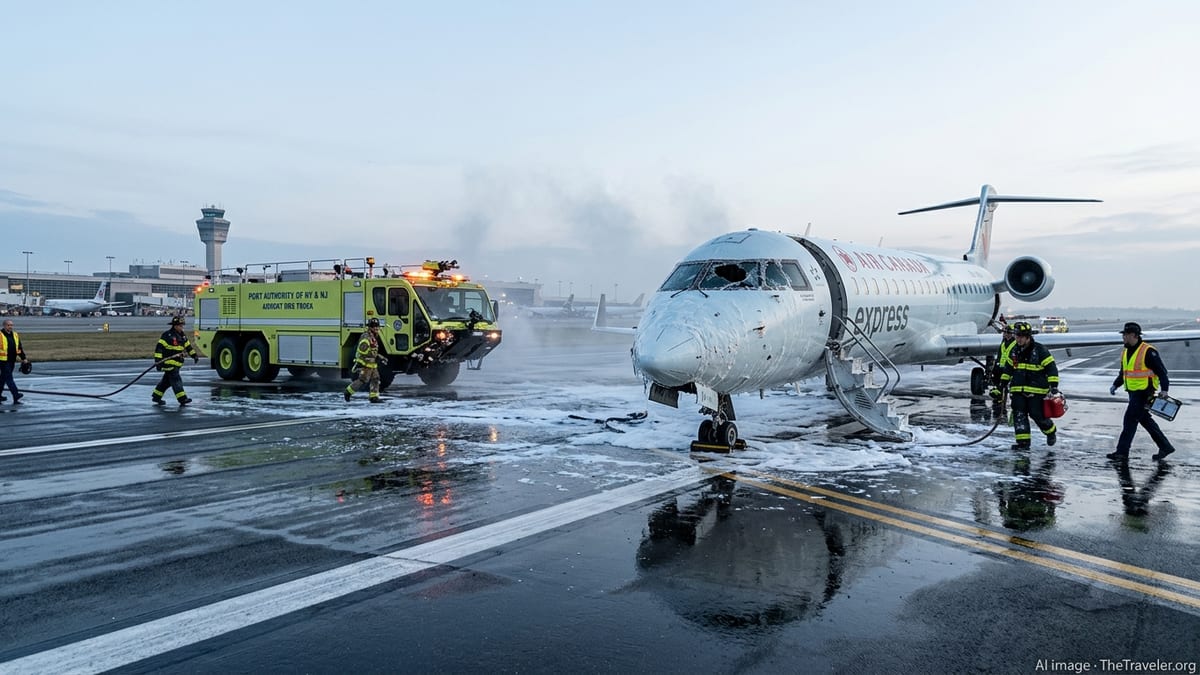 Air Canada Flight 8646 Hits Fire Truck at LaGuardia, Killing Two