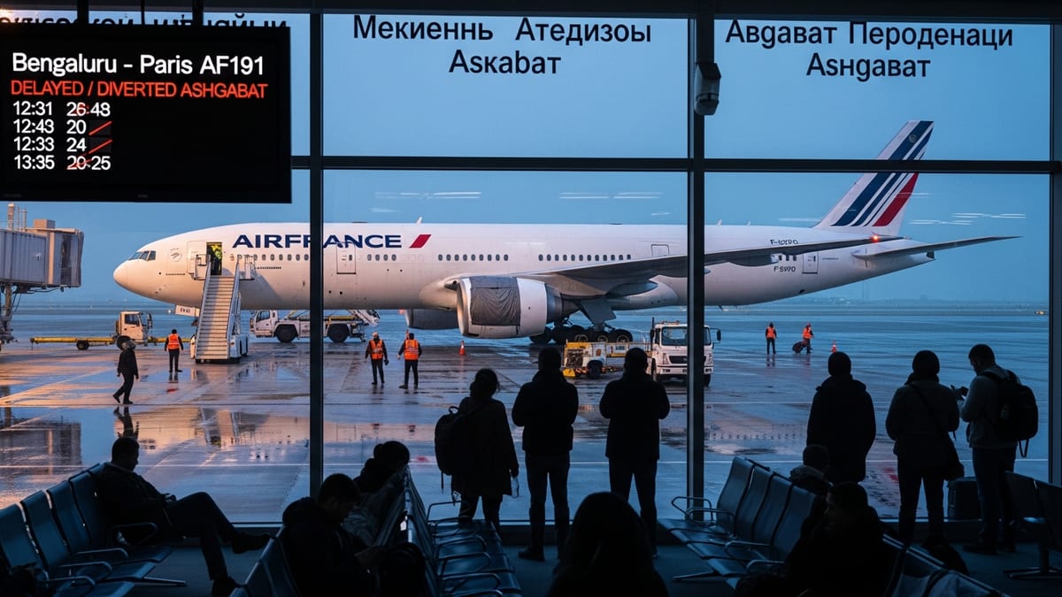 Air France Bengaluru–Paris Flight Suffers 45-Hour Ordeal, Emergency Diversion to Turkmenistan