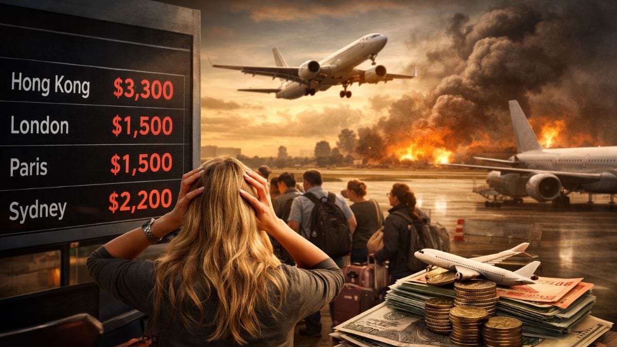Airfare Spikes Amid War Push Global Travel Into Crisis