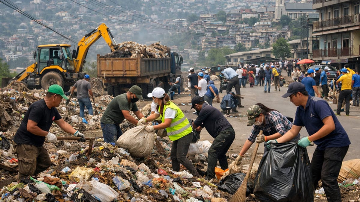 Aizawl Steps Up Citywide Cleanliness Drive in Mizoram