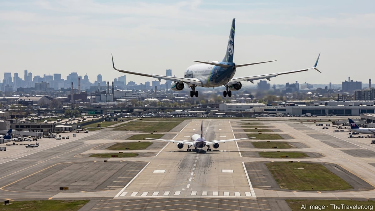 Alaska and FedEx Jets in Close Call at Newark Airport