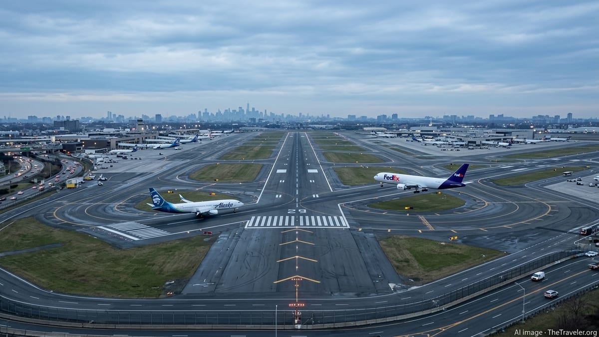Alaska–FedEx Near Miss Puts Newark’s Runways Under Scrutiny