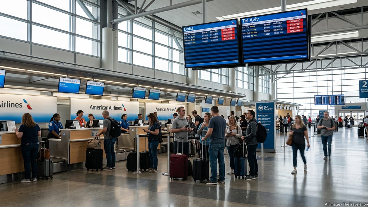 American Airlines Extends Doha Halt, Delays Tel Aviv Return