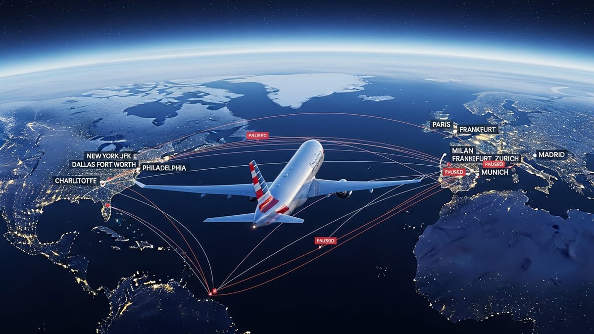 American Airlines Pauses Six Key Europe Routes During 2025 Winter Travel Lull