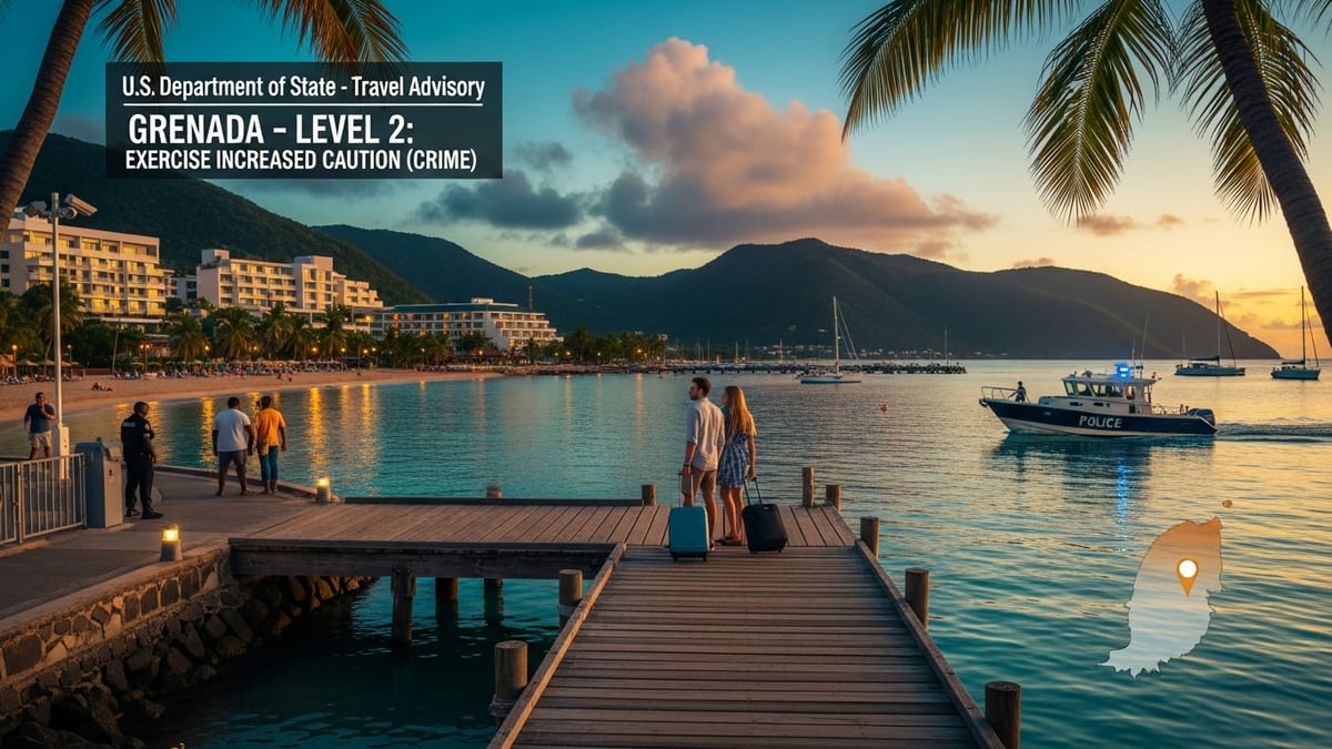 U.S. Raises Grenada Travel Advisory to Level 2 Amid Crime Concerns