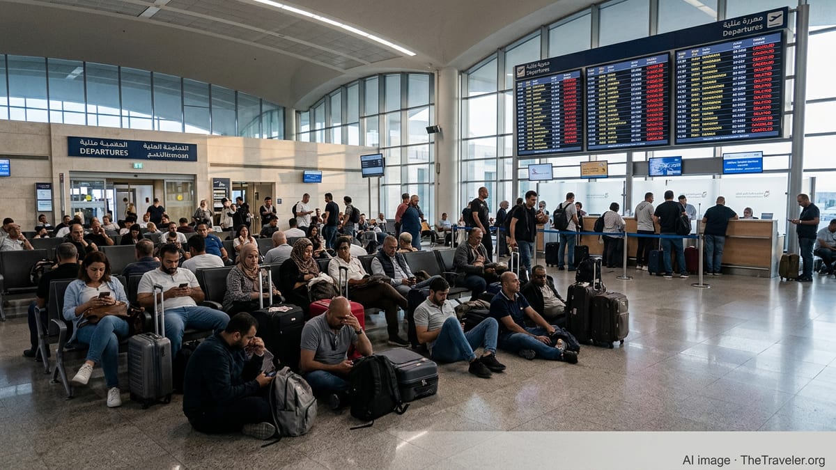 Flight Chaos at Amman Airport as Nightly Airspace Curbs Bite