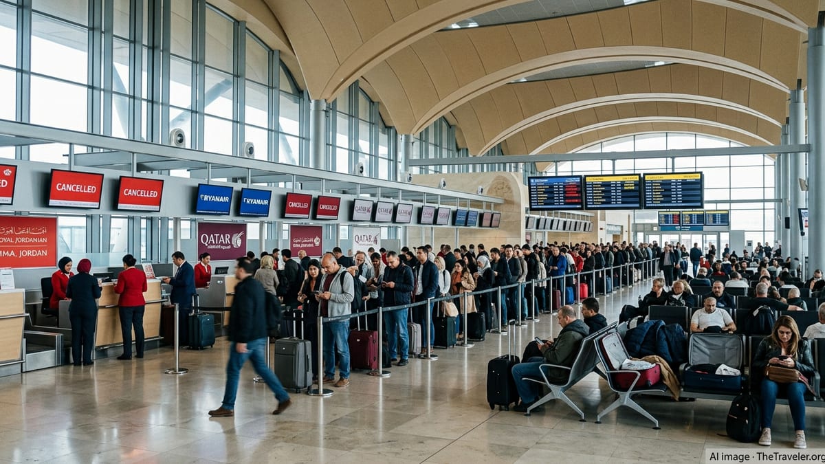 Major Flight Disruptions Snarl Amman’s Queen Alia Airport