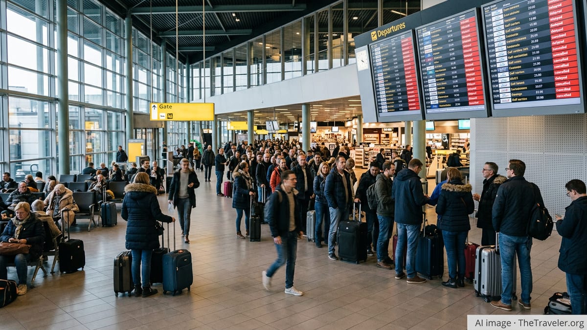 Flight Disruptions Snarl Traffic at Amsterdam Schiphol