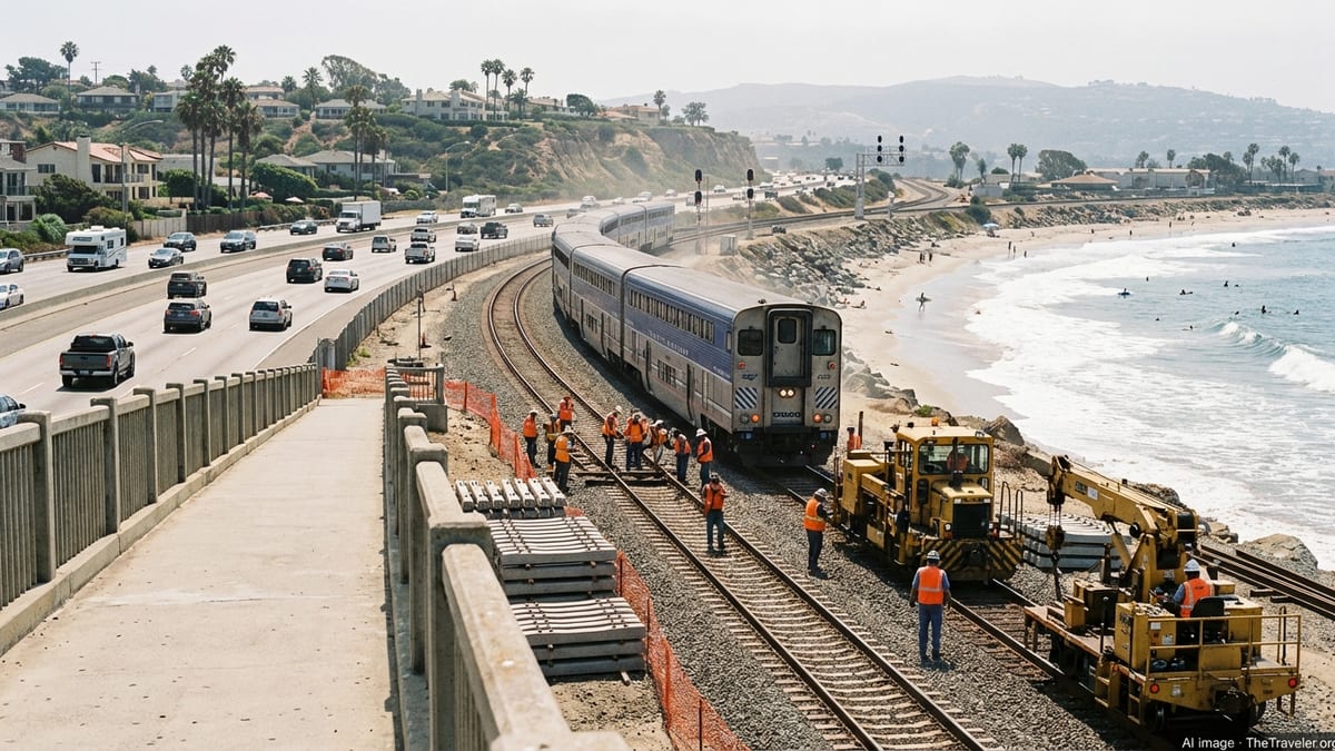 Amtrak Track Work Disrupts Service in California and Southeast