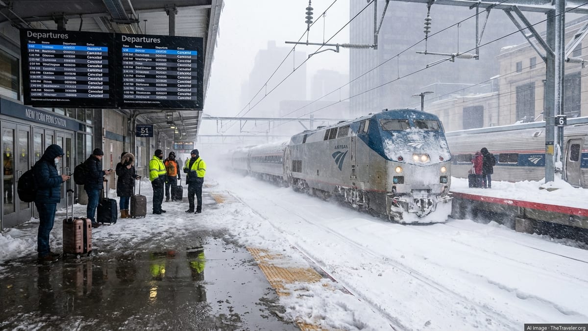 Winter Blizzard Forces Widespread Amtrak Cancellations