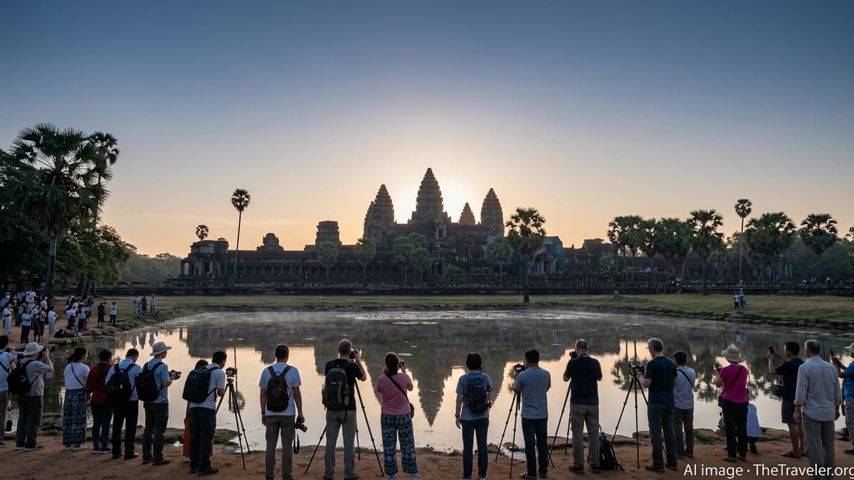 Angkor Equinox Sunrise Draws Thousands to Angkor Wat