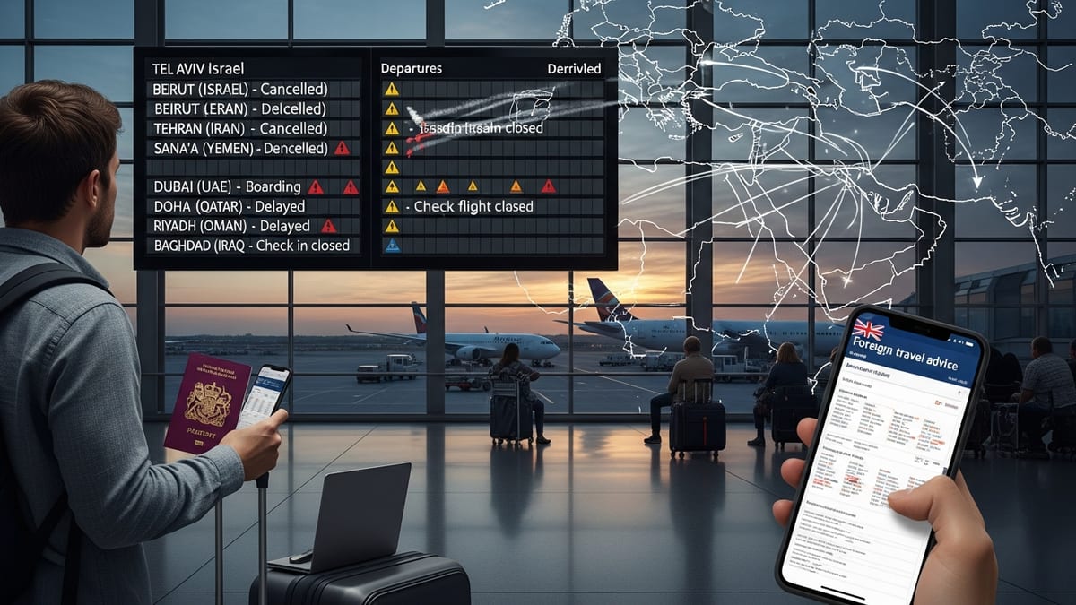 UK Tightens Middle East Travel Warnings as Regional Tensions and Airspace Risks Grow