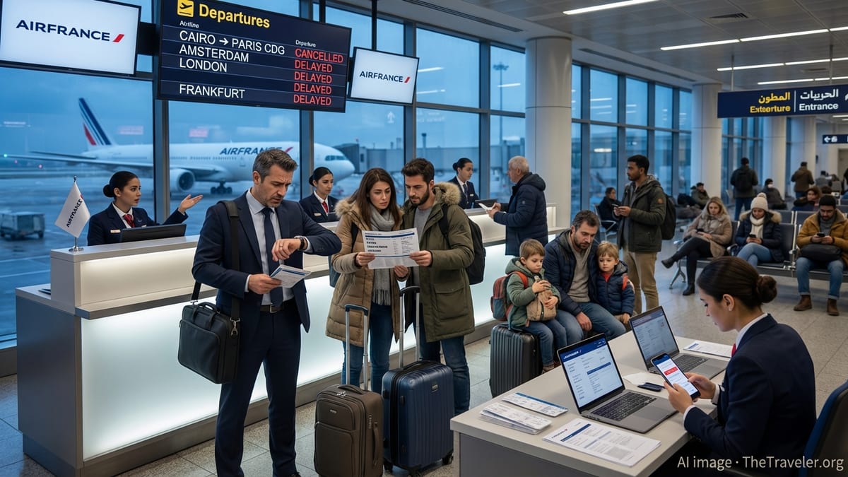 Air France Cairo–Paris Cancellation Triggers Winter Disruption for Europe-Bound Travelers