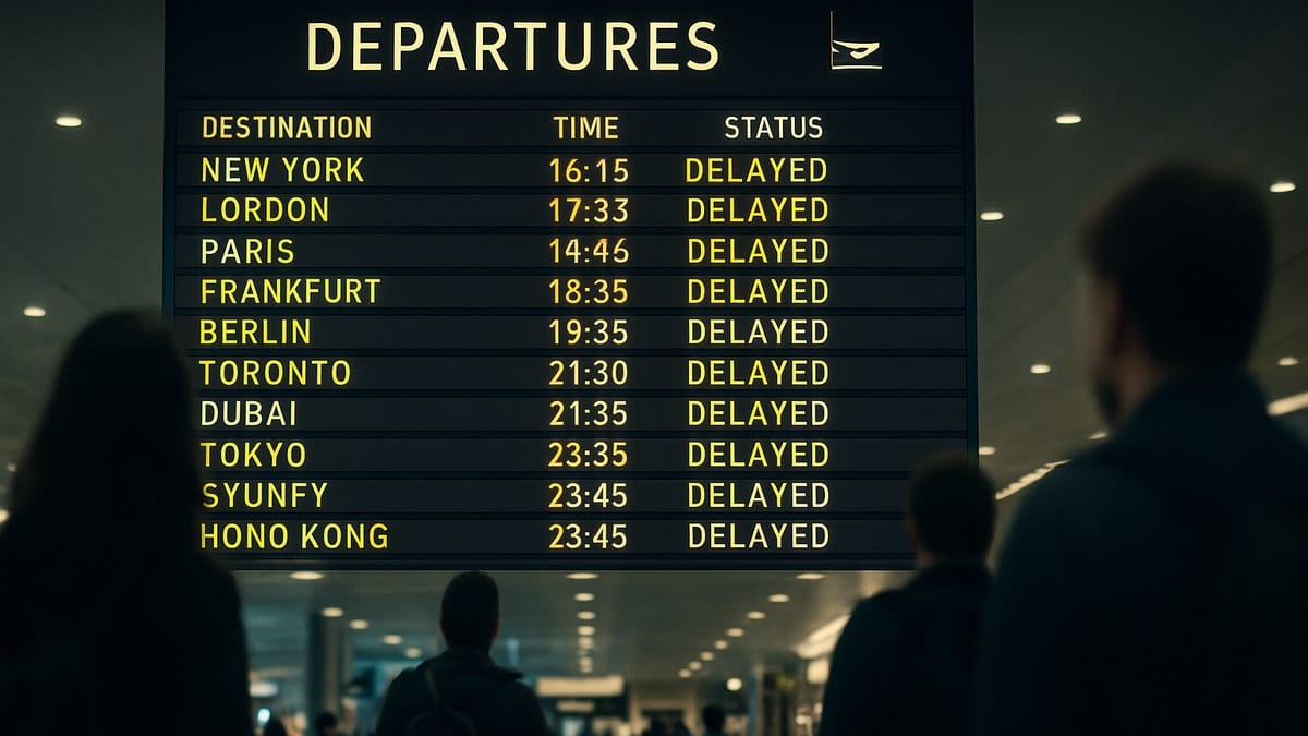 April Flight Turmoil: 311 Delays Across Seven Nations
