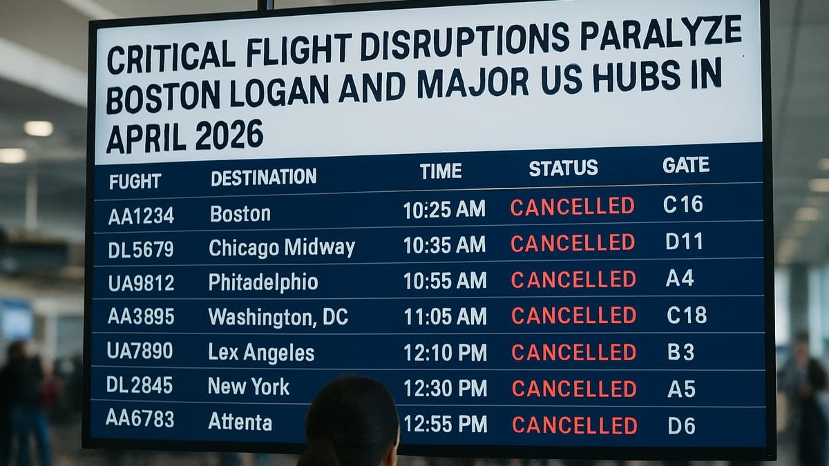 April Flight Turmoil Hits Boston Logan and Key US Hubs