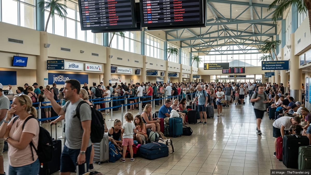 Flight Cancellations Snarl Aruba Travel at Queen Beatrix