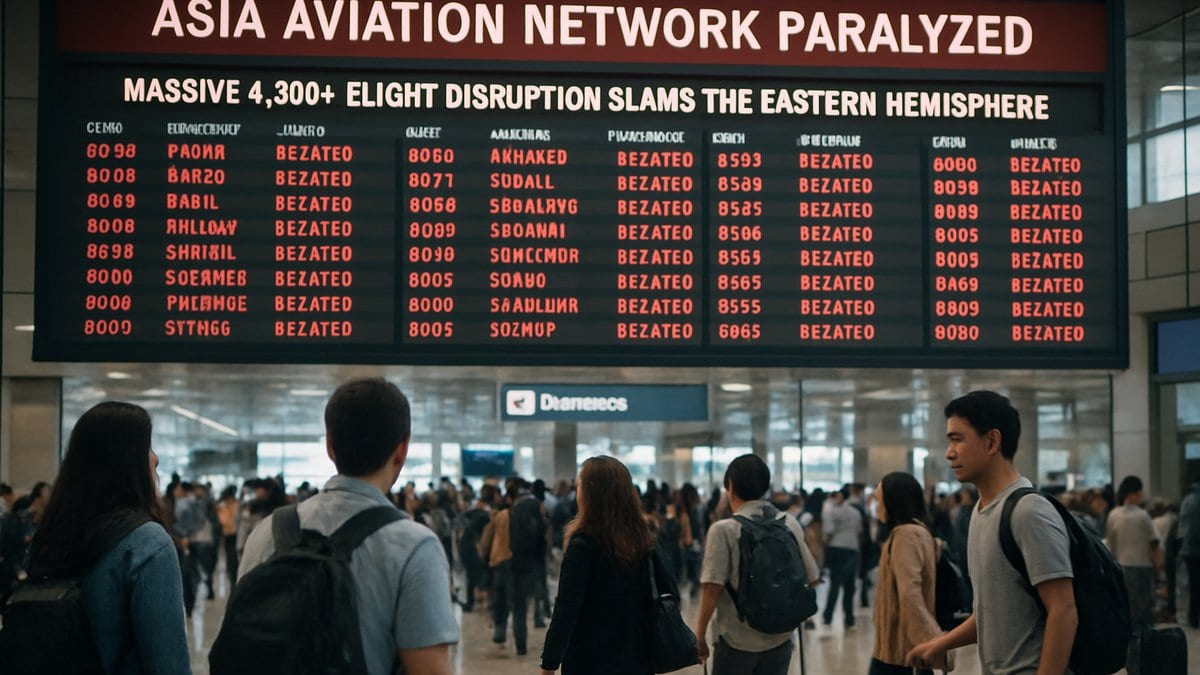 Asia Flight Chaos: Over 4,200 Services Disrupted Across Region