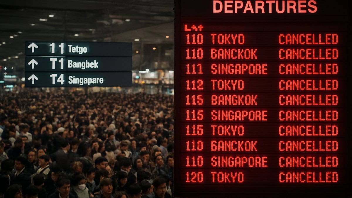 Asia Flight Chaos: Delays Snarl Hubs From Tokyo to Jakarta