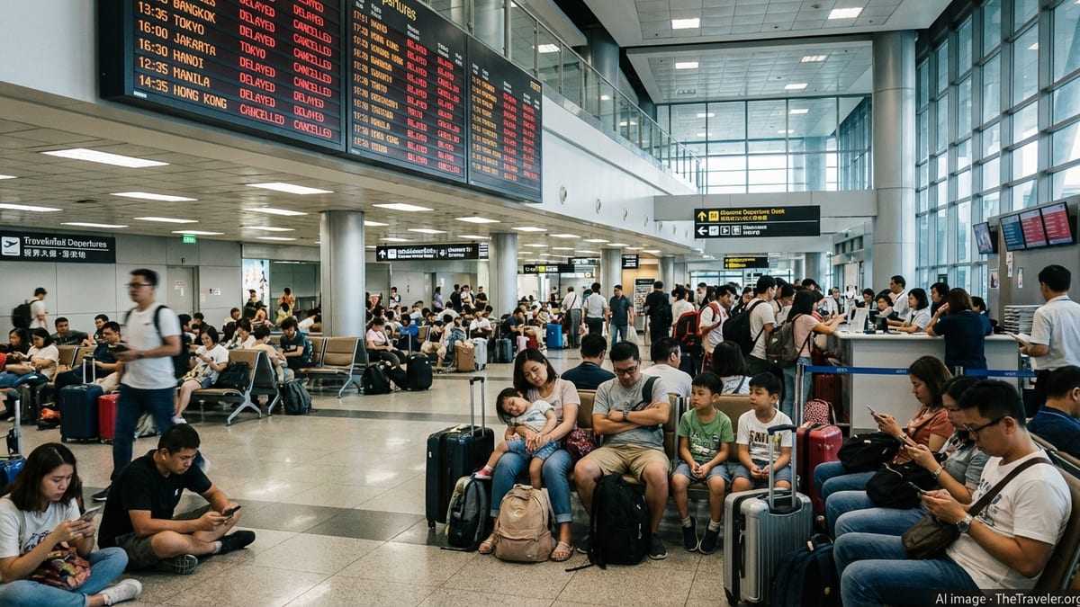 Asia Flight Chaos Strands Thousands as 2,427 Delays Hit Hubs