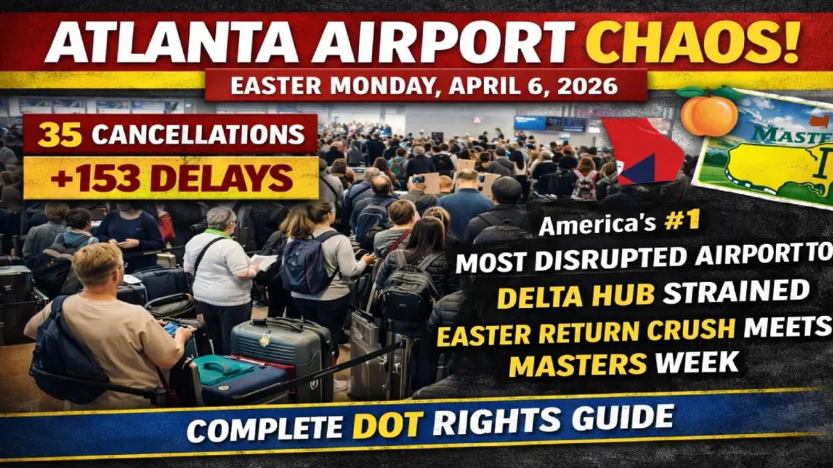 Atlanta Airport Leads U.S. In Easter Monday Flight Chaos