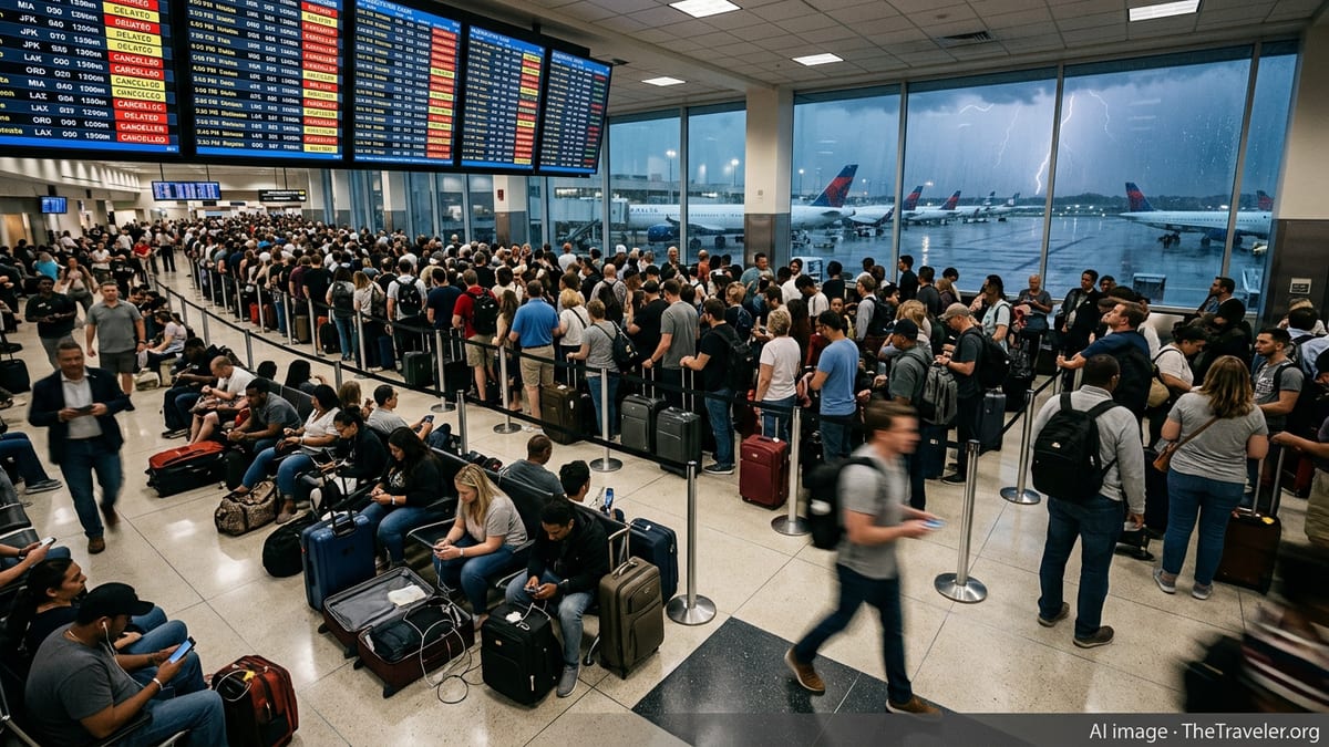 Storms and TSA Strains Snarl Air Travel at Major U.S. Hubs