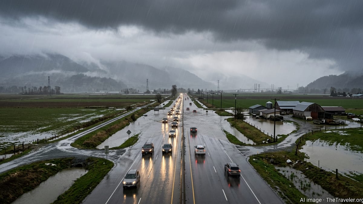 Atmospheric River Slams B.C., Paralyzing Travel and Flooding Communities