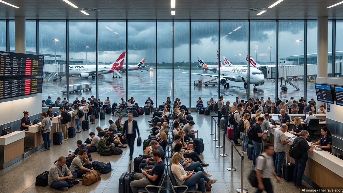 Heavy Rain Strands Thousands of Air Travelers Across Australia