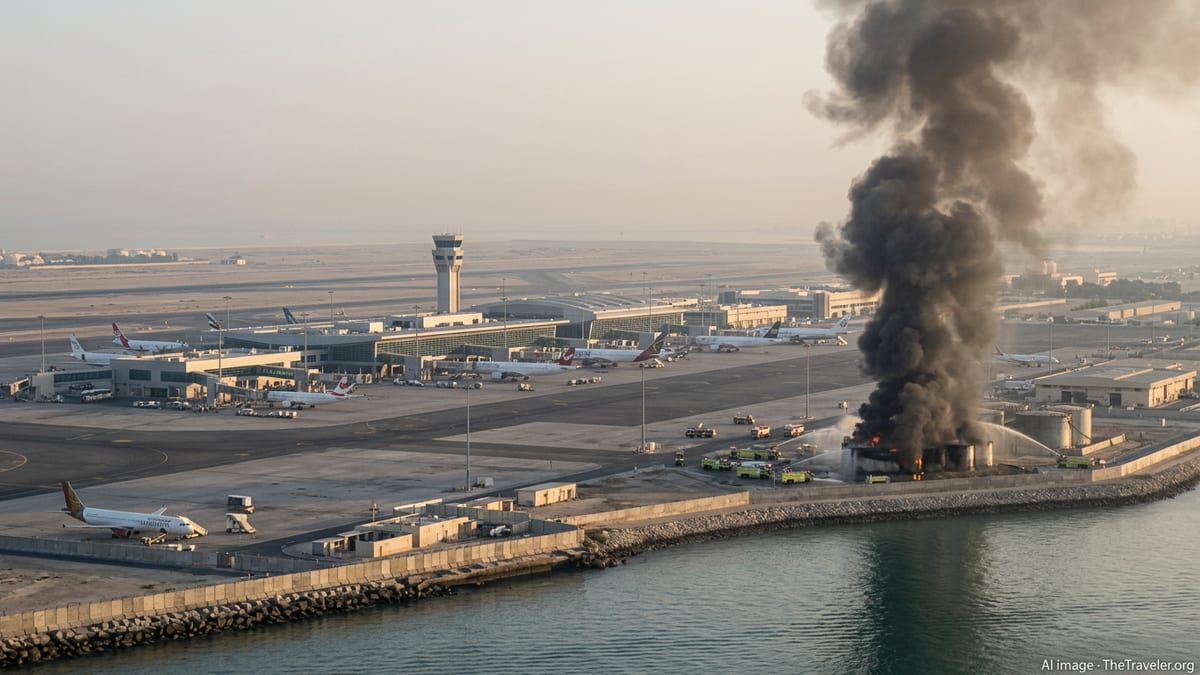 Iran Drone Strike Ignites Fuel Tanks Near Bahrain Airport
