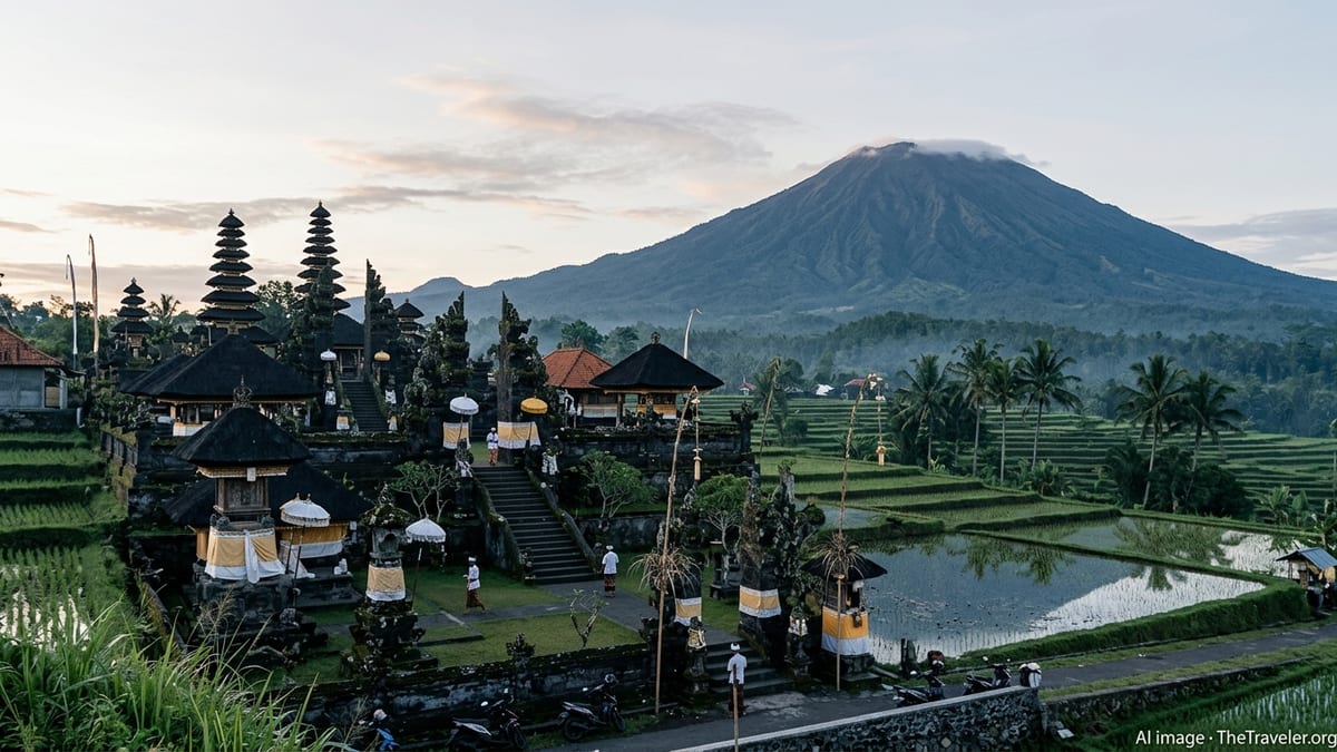 Bali’s Mount Agung Closes for a Month, Testing Tourism