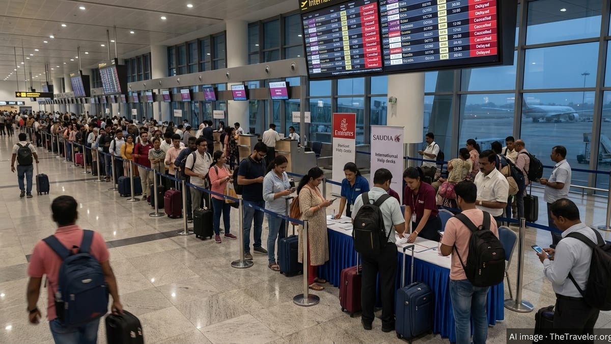 Bengaluru Gulf Flights Disrupted as Airspace Curbs Trigger 19 Cancellations