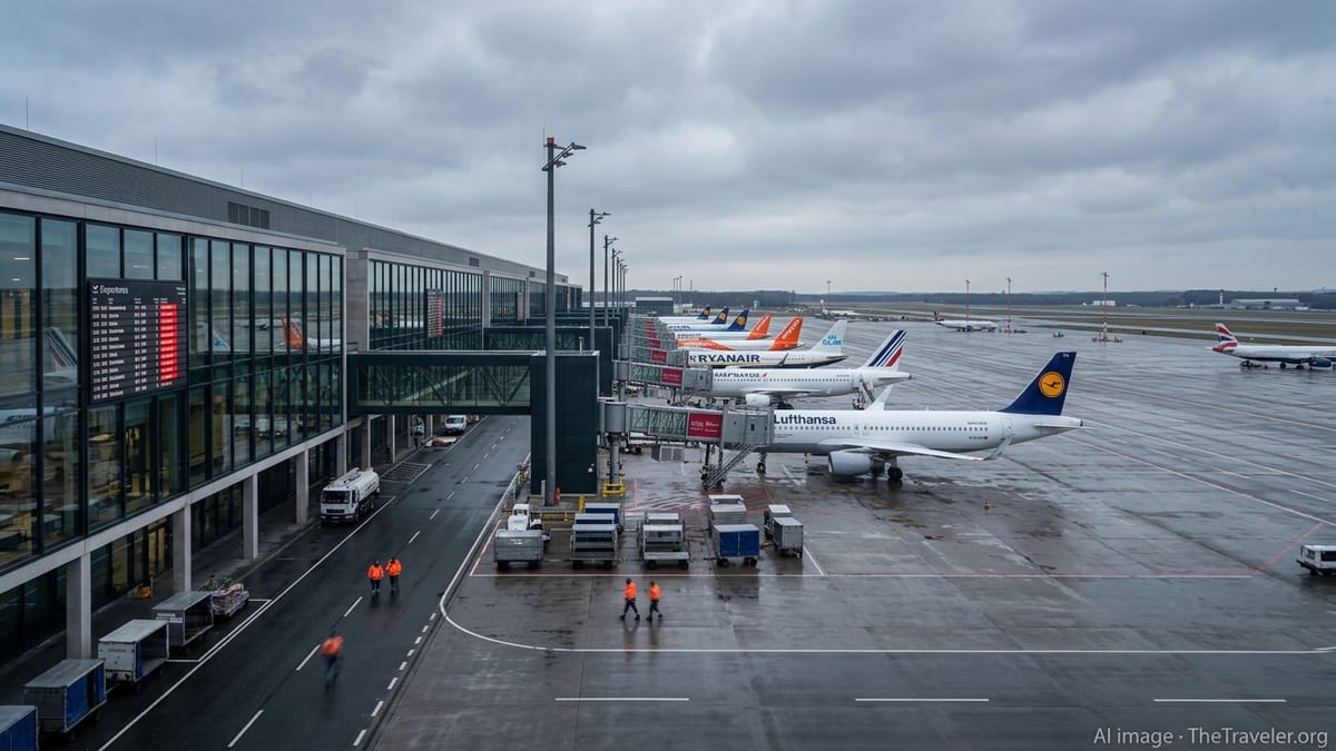 Strike Chaos Halts Flights At Berlin-Brandenburg Airport