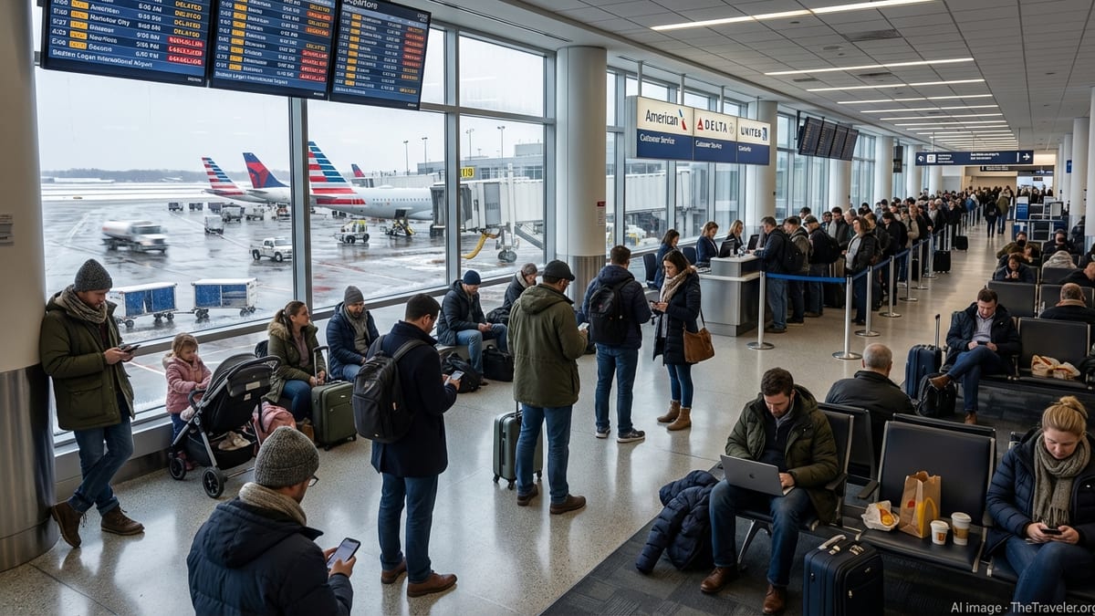 Boston Logan Travelers Face Nationwide Wave of Delays Across American, Delta and United