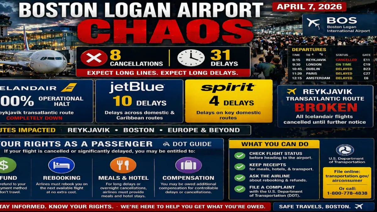 Boston Logan Disruption: Icelandair Operations Stalled April 7