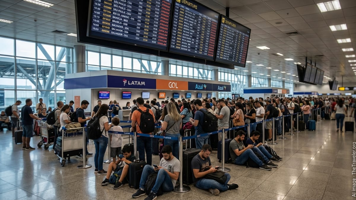 Flight Chaos in Brazil: 158 Delays and 20 Cancellations