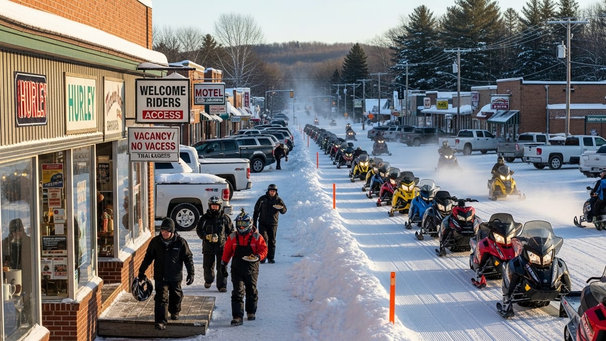 Hurley, Wisconsin Rides La Niña Snowmobile Boom to Best Winter in Years