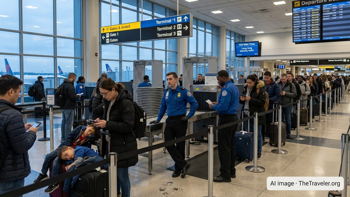U.S. Shutdown Leaves TSA Unpaid, Airlines Warn of Rising Delays and Risks