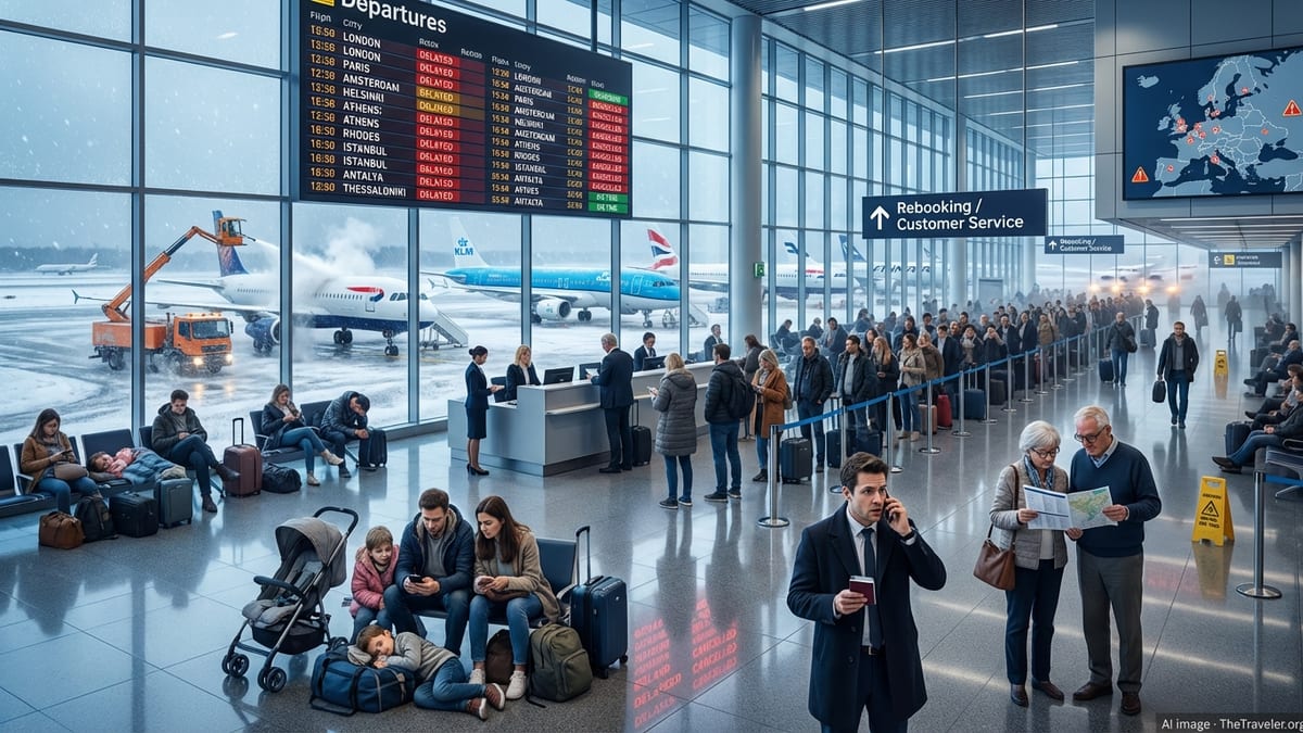 Winter Weather, Congestion Trigger New Wave of Flight Chaos Across Europe