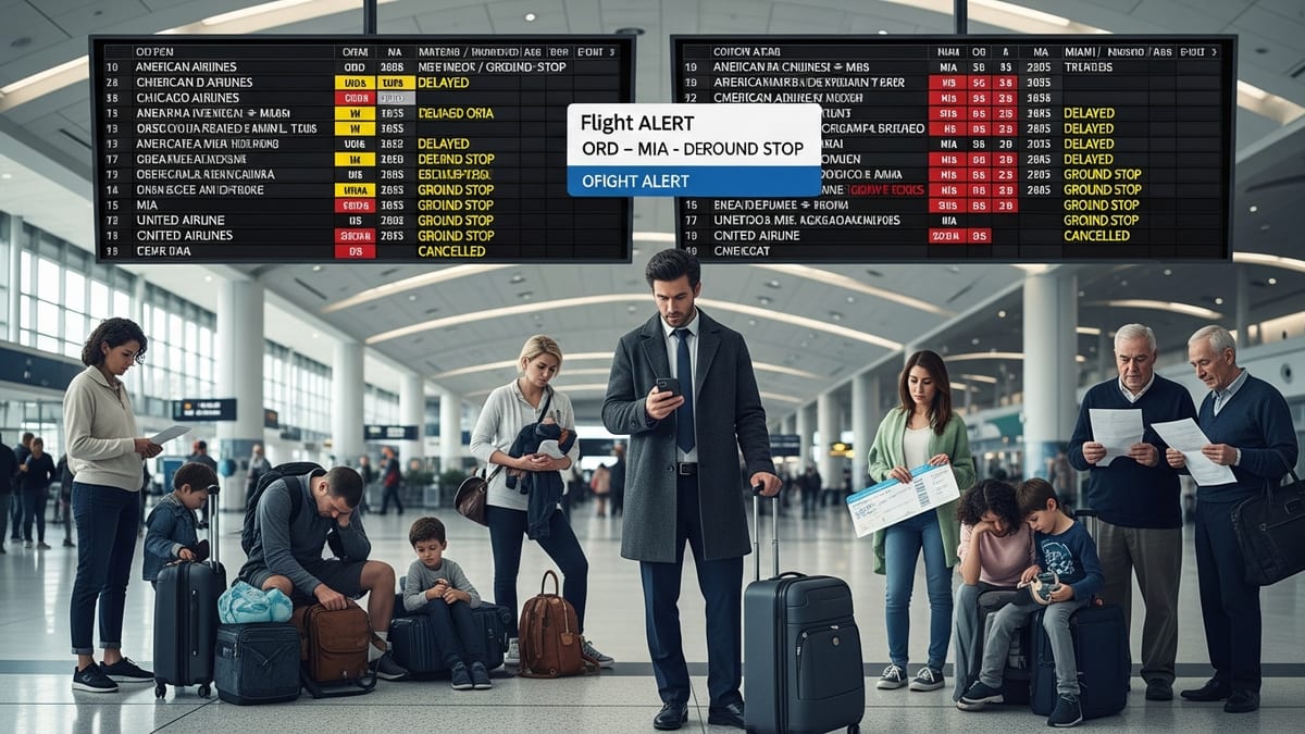 FAA Ground Stops Snarl Chicago O’Hare and Miami Flights Amid Winter System Strain