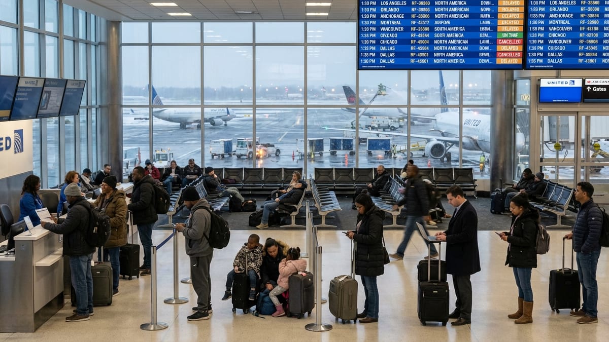 Blizzards, Tech Upgrades Snarl Flights Across North America on February 4