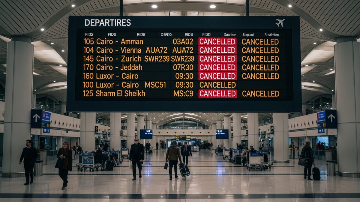 Nine Flight Cancellations Snarl Cairo, Luxor and Sharm El Sheikh Travel