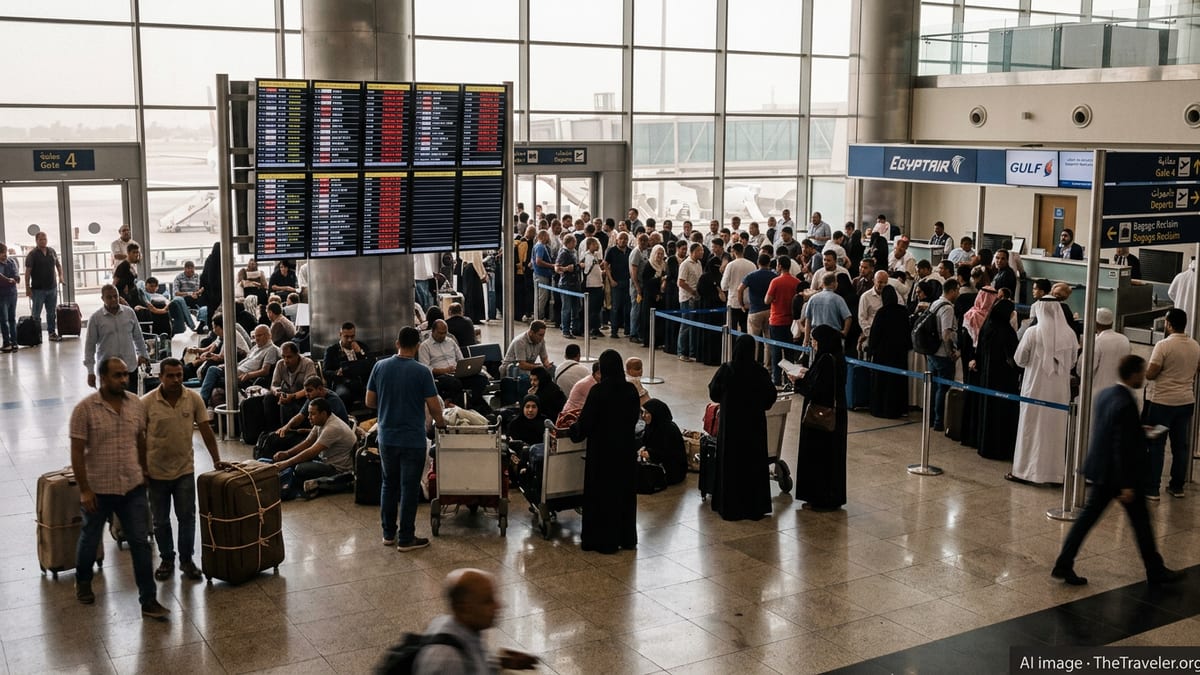 Flight Chaos in Egypt as Gulf Carriers Cancel Dozens of Routes