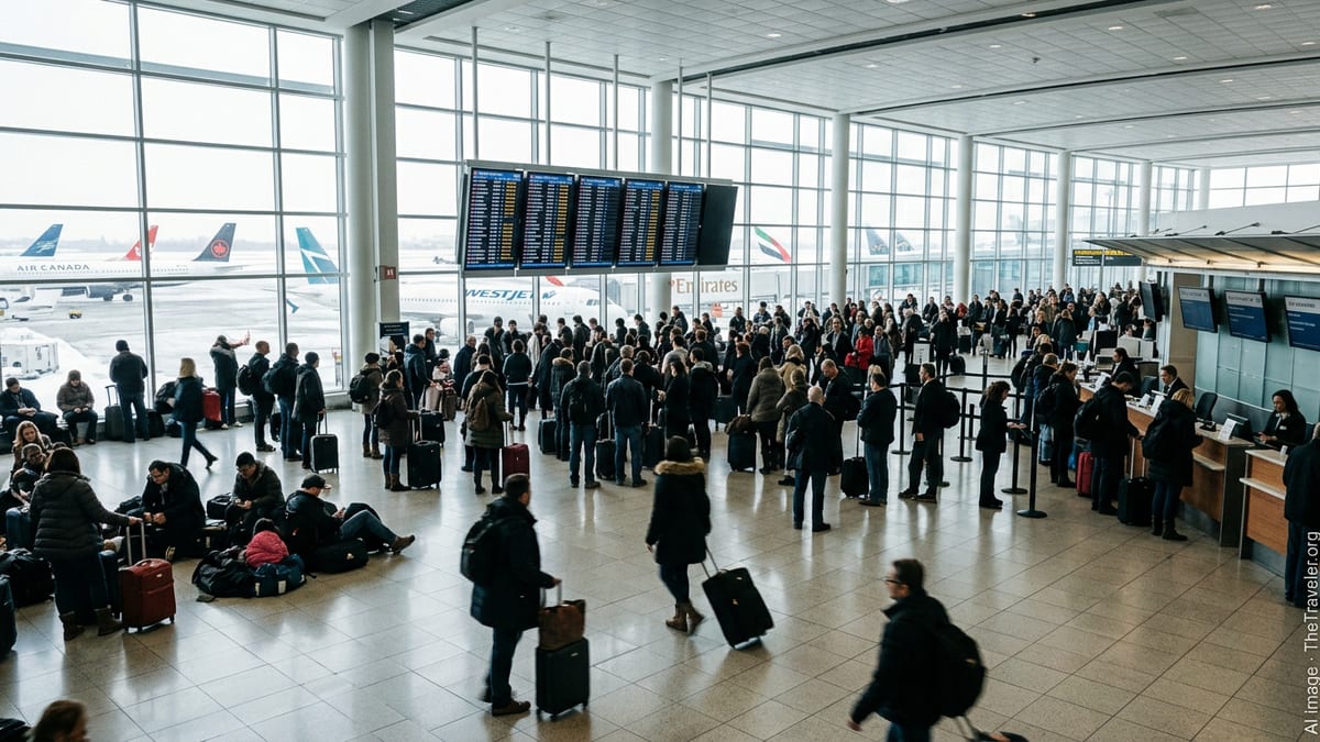 Hundreds Stranded as Flight Disruptions Hit Major Canadian Hubs