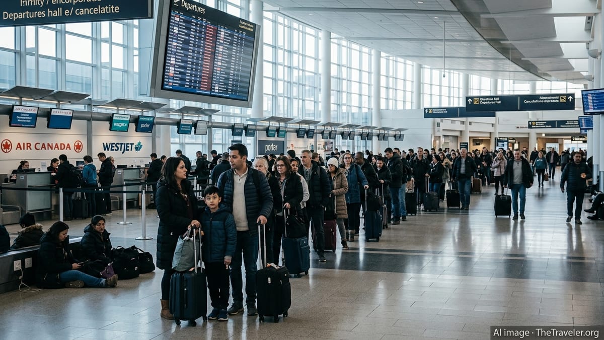 Flight Disruptions Across Canada Strand Hundreds of Travellers