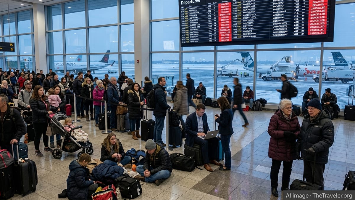 Storm Disruptions Strand Air Travelers Across Canadian Hubs